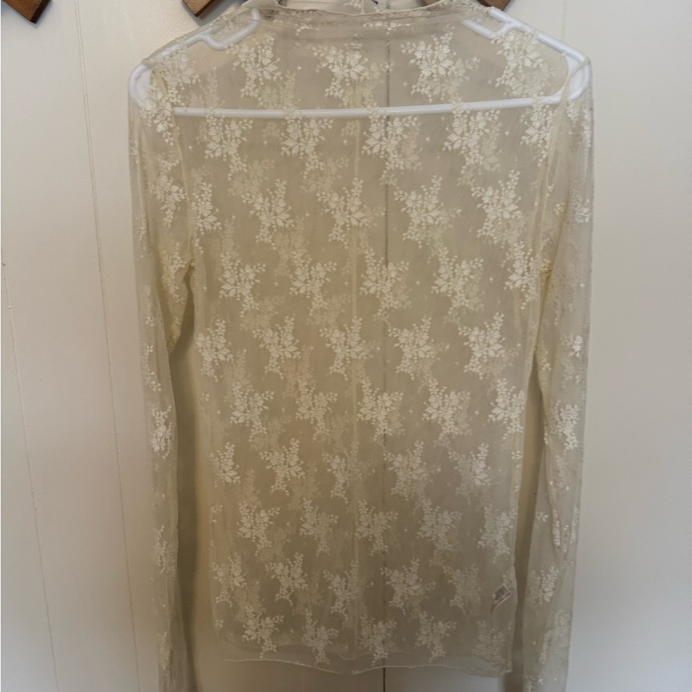Free People Ivory Lace Chemise